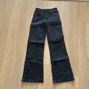 PAIGE LEENAH GRAY/BLACK DENIM SIZE 27
